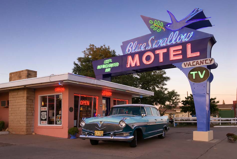 Blue Swallow Motel at Tucumcari - New Mexico