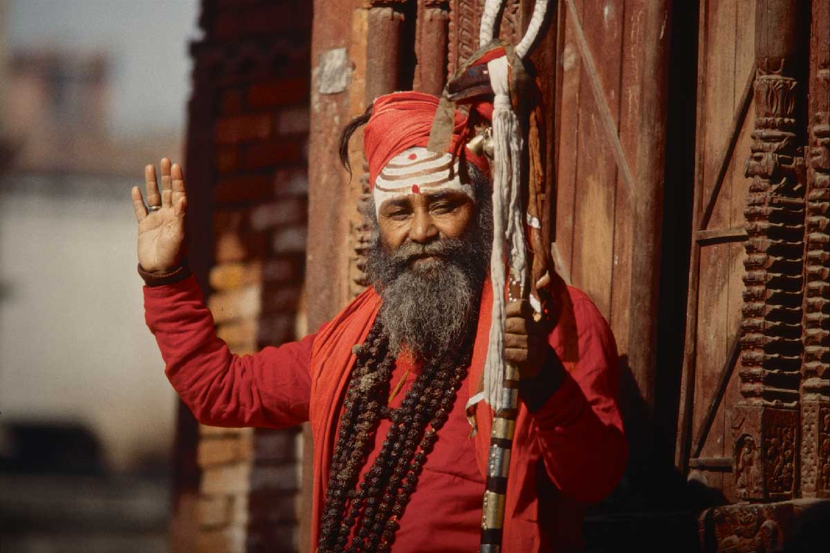 Sadhu sur Durbar Square de Kathmandu (1994)
