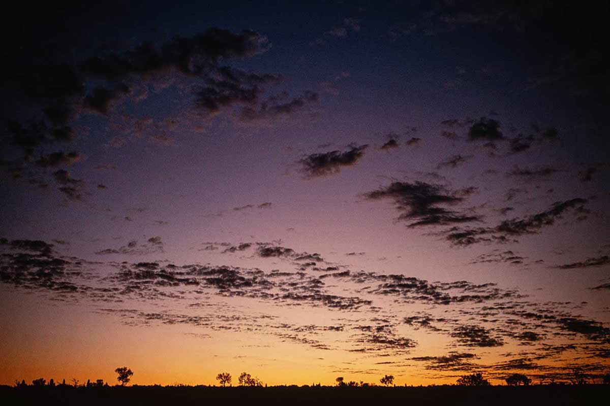 Typical colour at dusk in the australian Outback