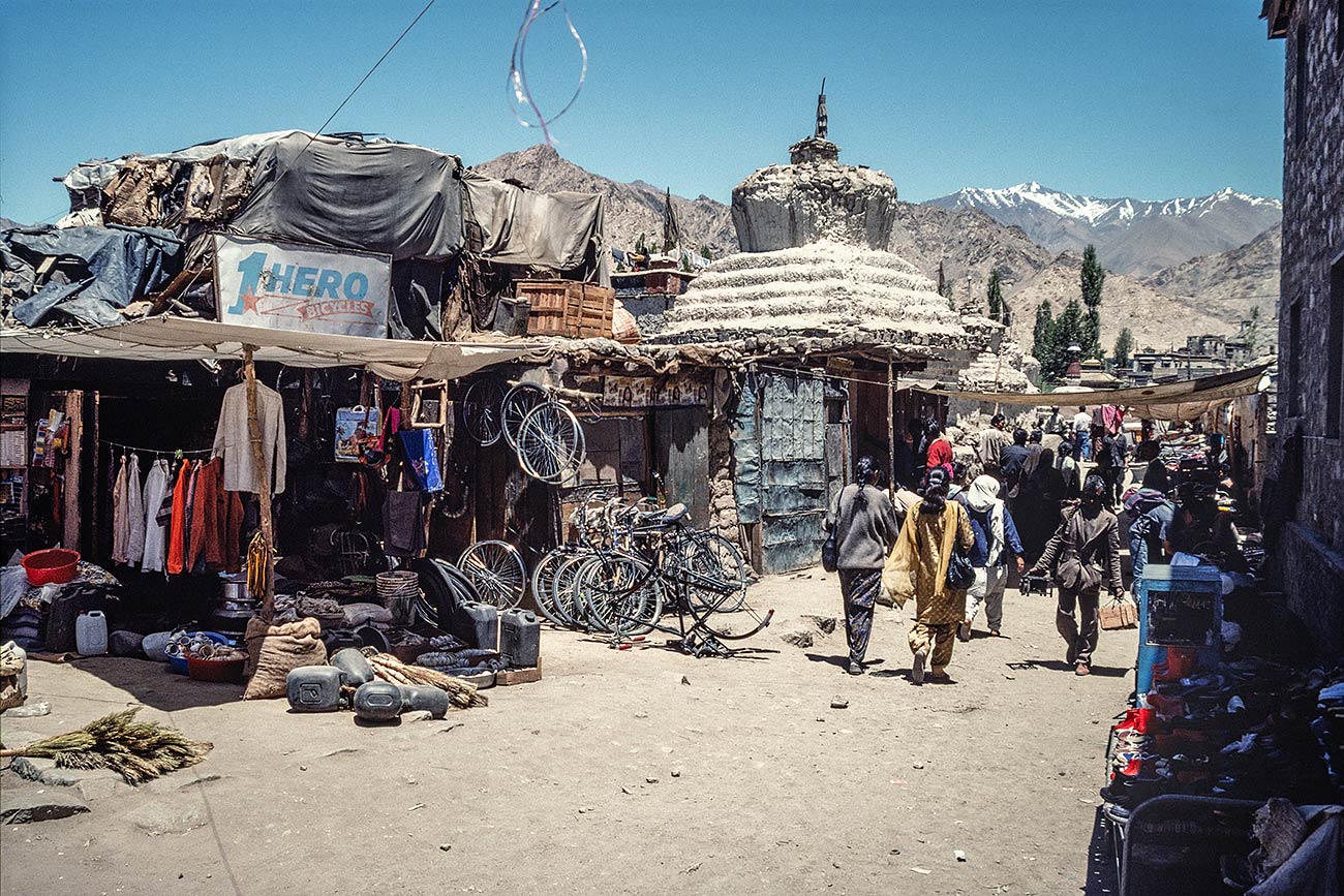 Bazar et rue marchande de Leh au Ladakh